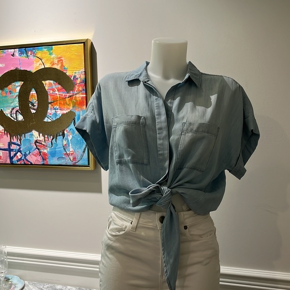 Cloth & Stone faded denim shirt - Picture 2 of 7